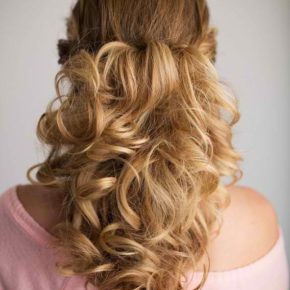 half up half down curly hairstyles