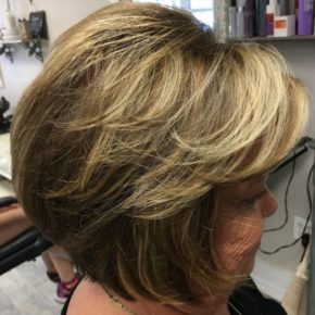 layered bob hairstyles for over 60