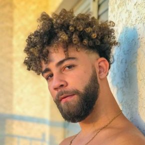 mens curly hairstyles fade