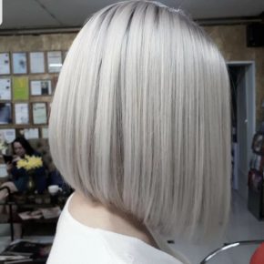 neck length grey bob hairstyles