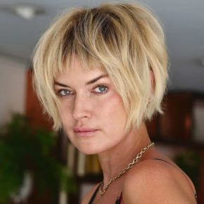 short bob hairstyles with fringe