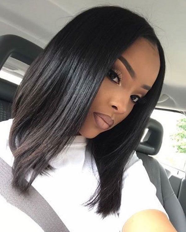 shoulder length black bob hairstyles 2019