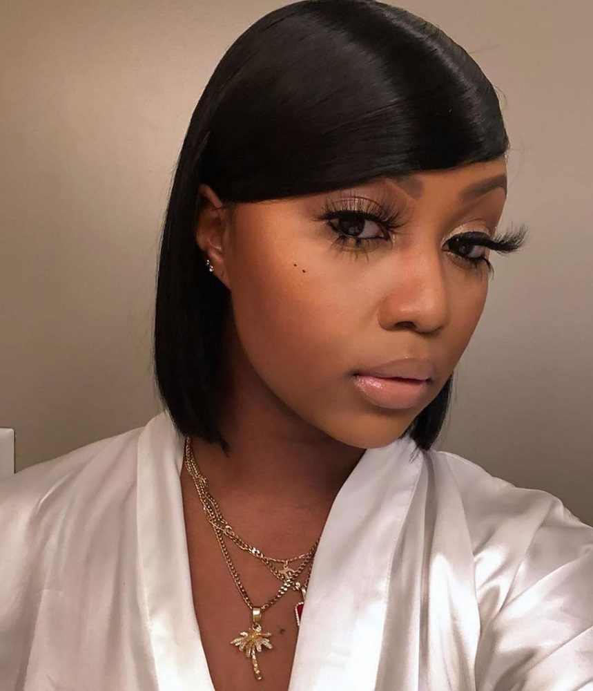 side part black bob hairstyles with weave