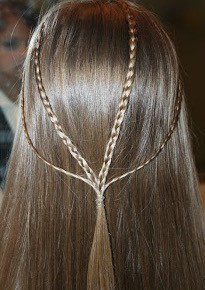 Top braids girl hairstyle bohemian