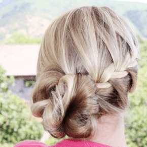 wrap around messy bun