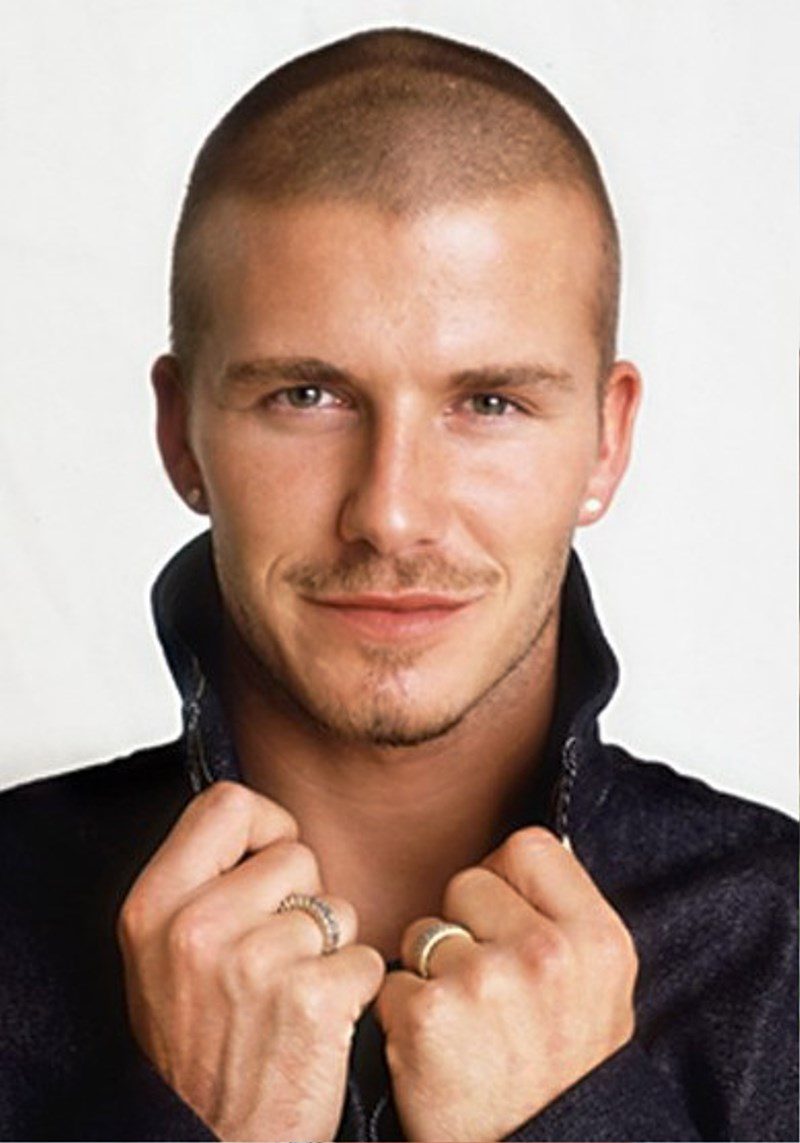 Pictures Of David Beckham Very Short Buzz Cut For Men